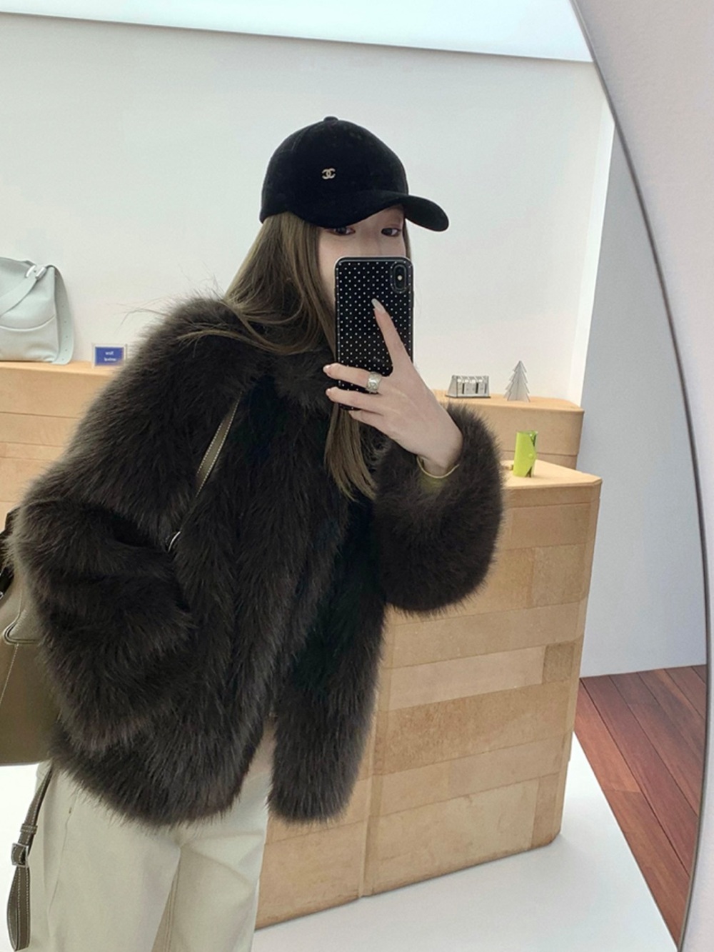Boutique Dark Brown Faux-Fur Coat - Women's Jacket